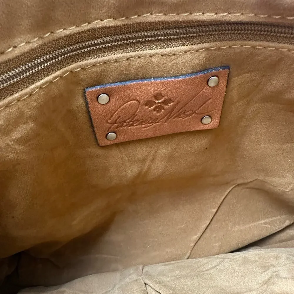 NWT Patricia Nash Plum 10th Anniversary Crossbody Bag Croc Leather Top Zip‎